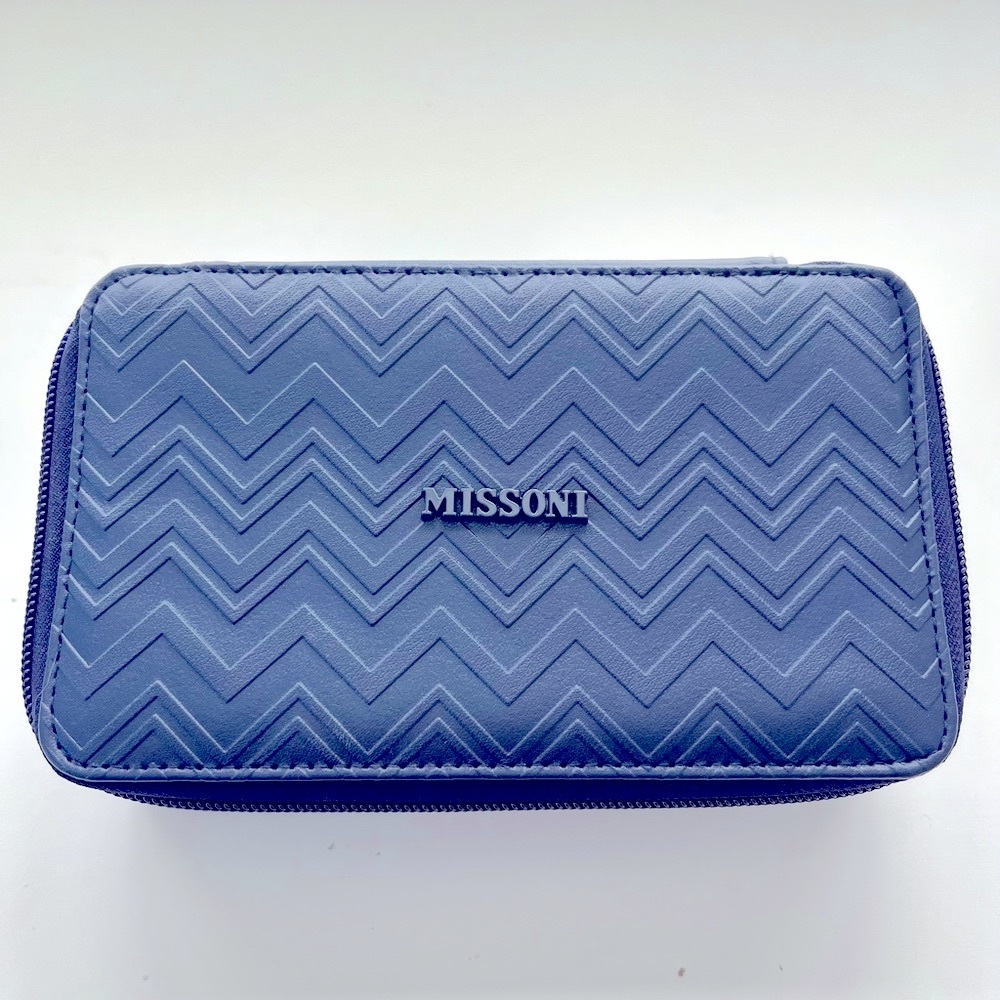 MISSONI Chevron embossed case includes MISSONI branded sleep mask, 7 available